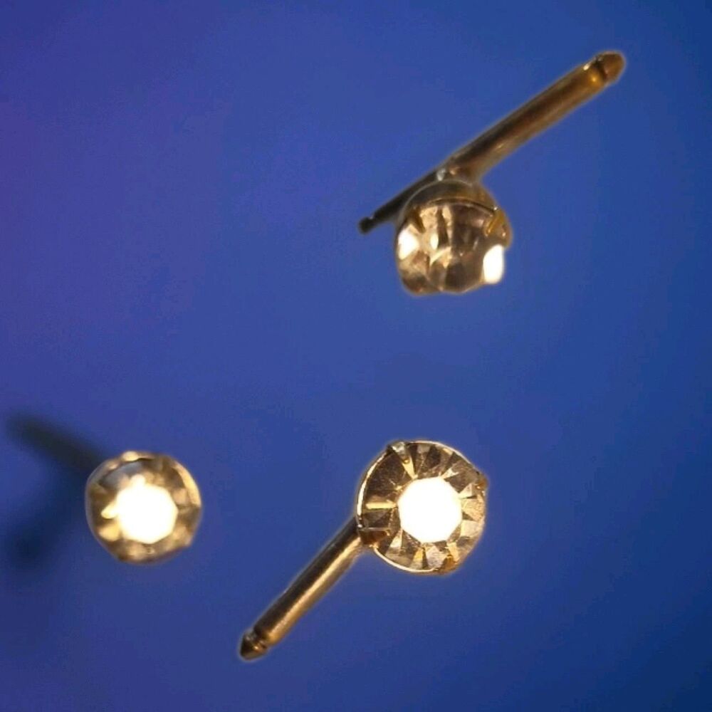 THREE ELEGANT ANTIQUE ART DECO FOILED RHINESTONE SHIRT STUDS W/TROMBONE CLASP!